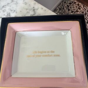 Inspirational Pink and White Tray